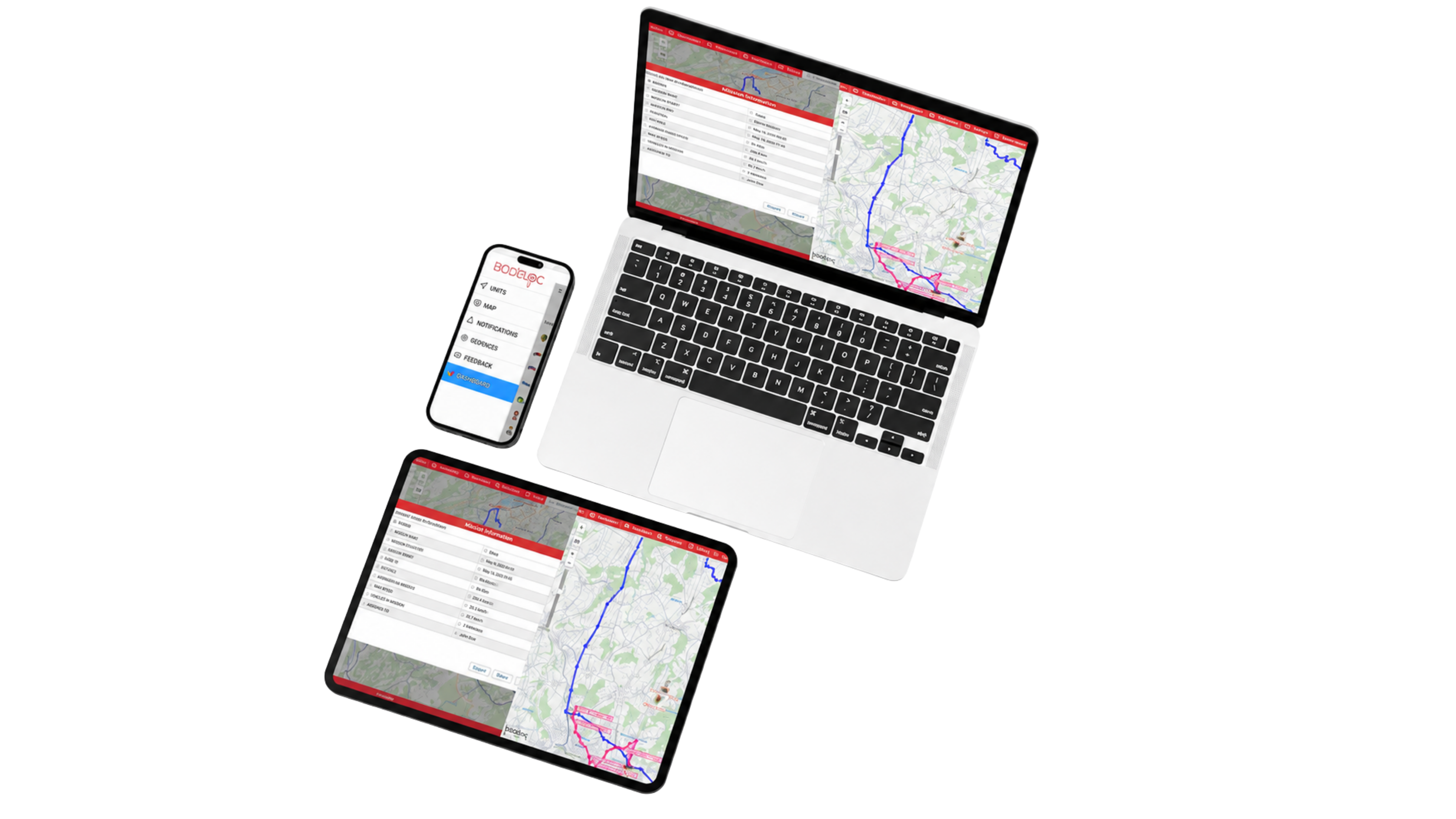 Interface Bodeloc — PC, tablette et smartphone